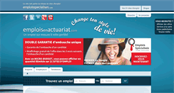 Desktop Screenshot of emploisenactuariat.com