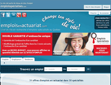 Tablet Screenshot of emploisenactuariat.com